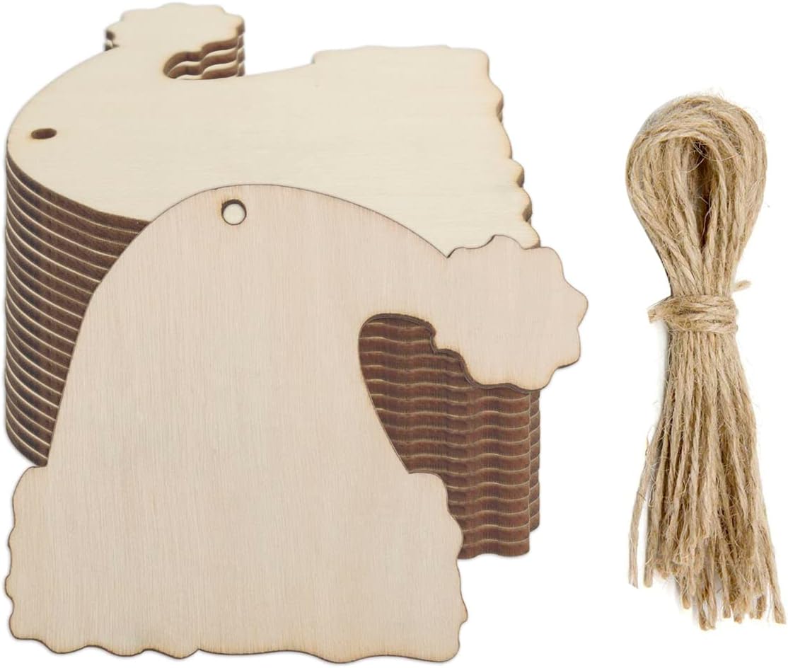 Wooden DIY ornaments for tree