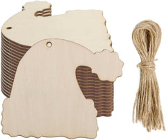 Wooden DIY ornaments for tree