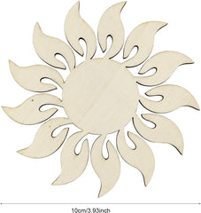 Decorative sun-shaped cutout with flame-like designs on a white background