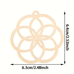 Cliths 10pcs Unfinished Wood Circles for DIY Crafts Craft Rounds Lightweight Hanging Decor Wedding Party Holiday Decorations