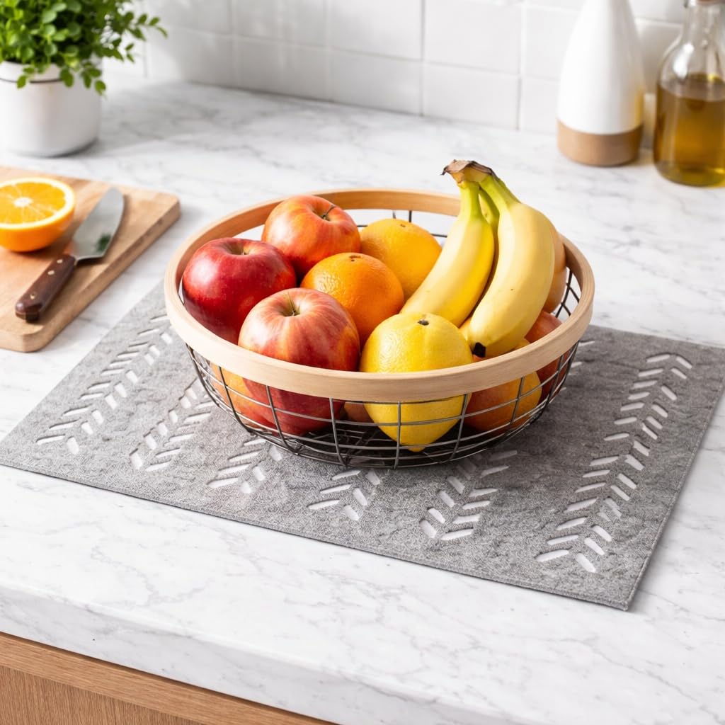 minimalist grey table mats for kitchen