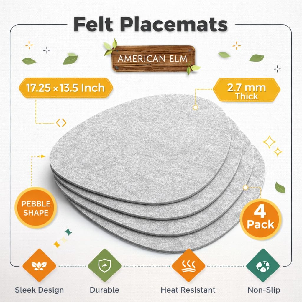 soft felt dining table placemats