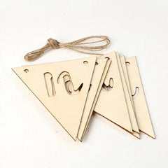 Cliths 7 Pcs Ramadan Wooden Banner Islamic Home & Mosque Decor Eid Mubarak Hanging Garland Ramadan Gifts