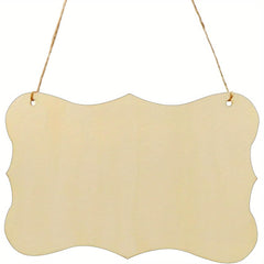 unfinished wooden hanging signs