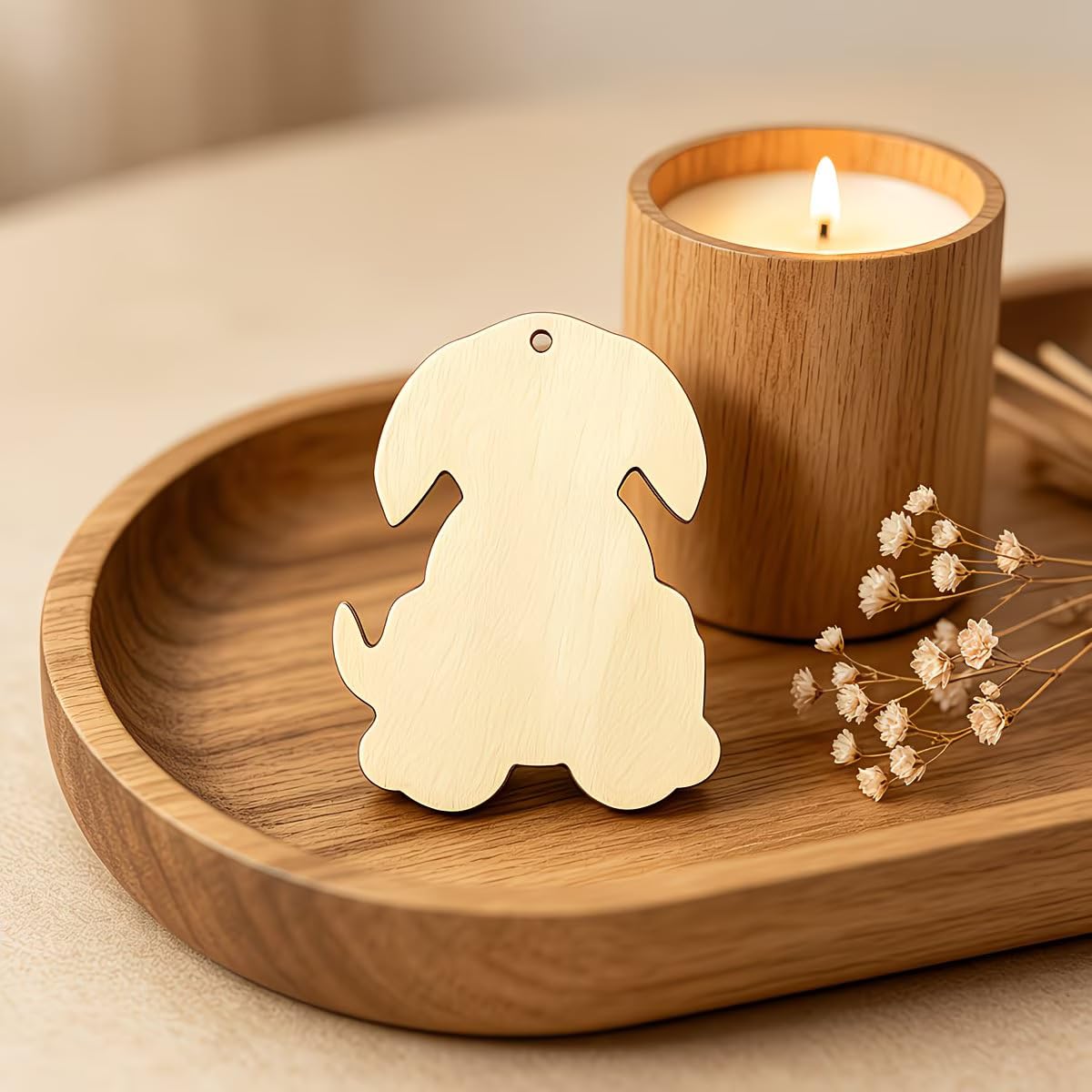 unfinished wood ornament for festive diy crafts