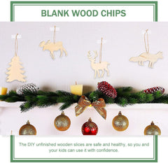 Whittlewud Pack of 30 Wooden Animal Forest Cutouts Wood Cutouts to Paint Animal Shapes Wooden Crafts