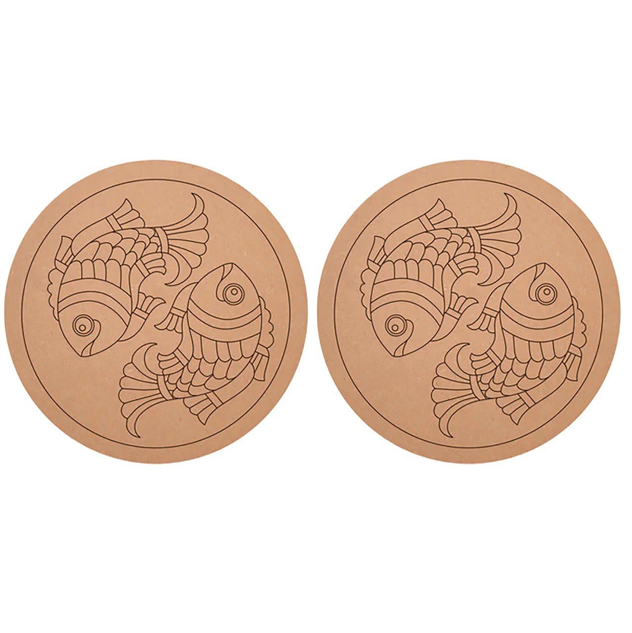 pre marked fish decor circles