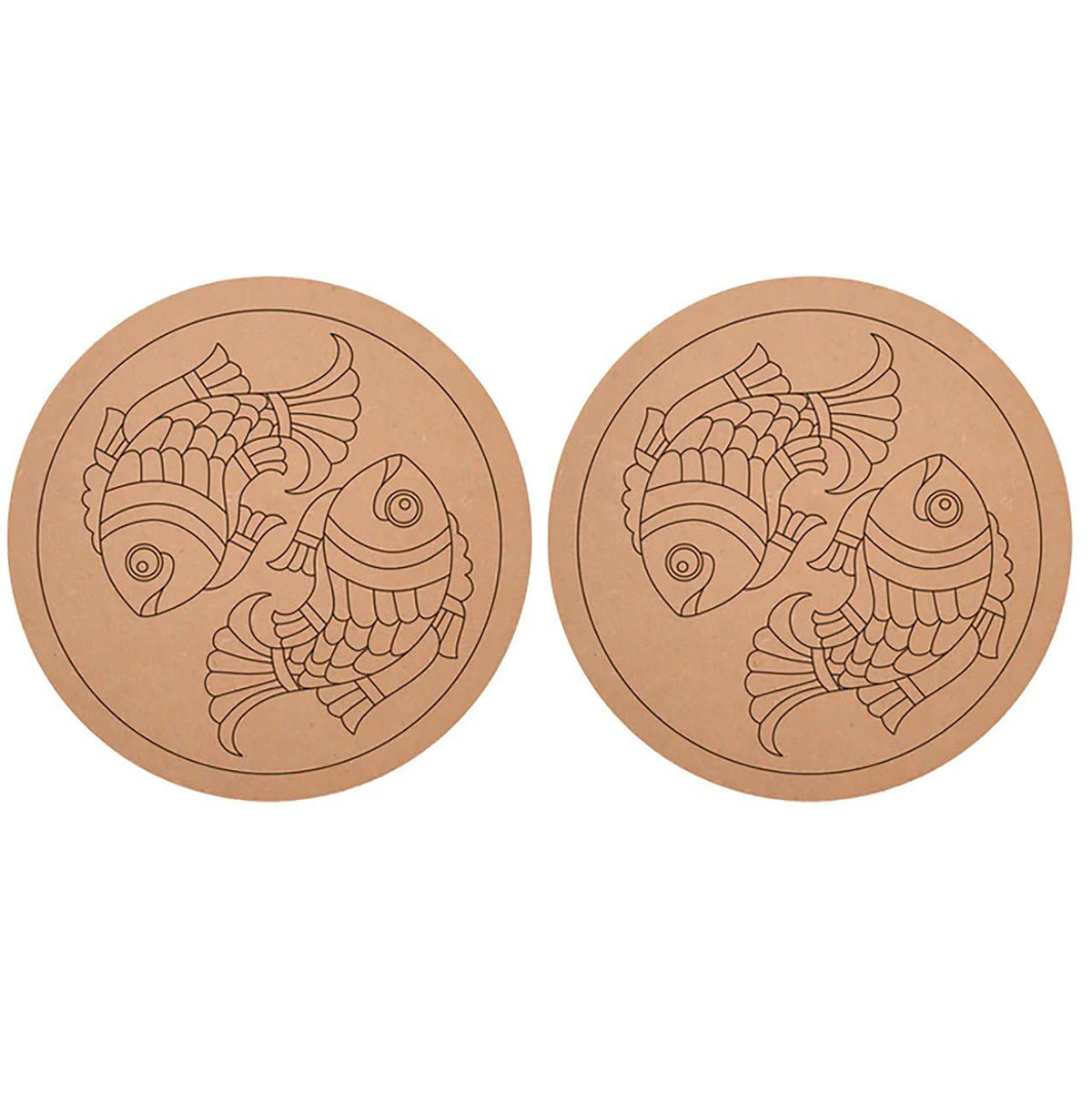 pre marked fish decor circles