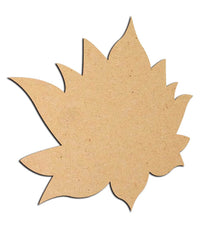 Brown paper leaf shape on a white background