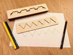 American Elm Wooden Montessori Stencil Set for Toddler, Educational Toy for Kids, Wooden Stencils setfor Kids, MDF Kids Craft