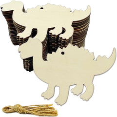 Paintable dinosaur wood cutouts