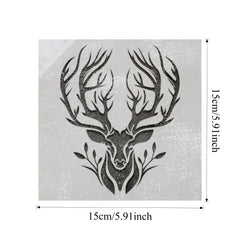 deer stencil for canvas painting