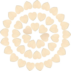 Collection of wooden heart shapes on a white background