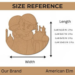 eid mubarak wooden cutout decor