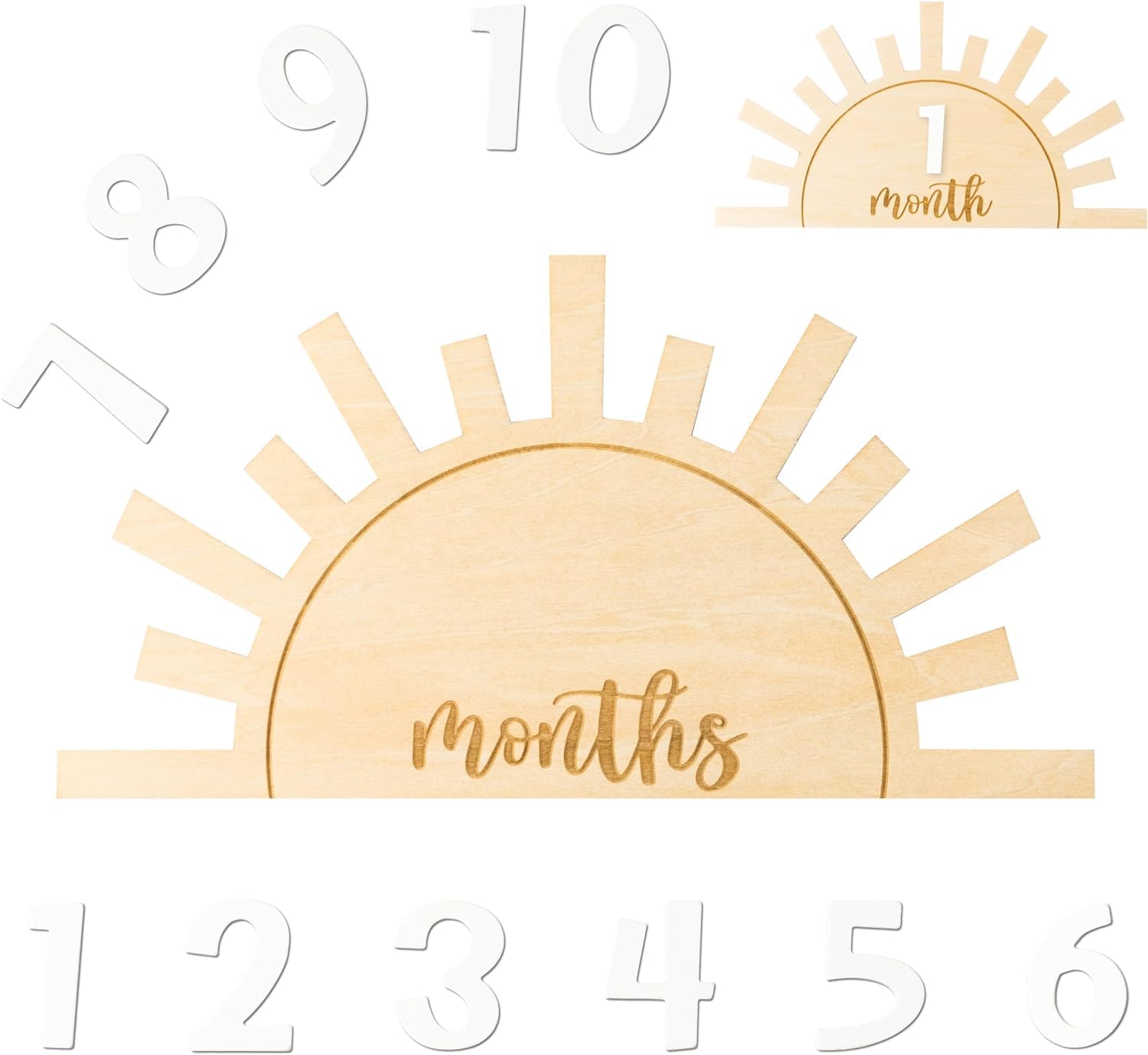 baby monthly milestone cards wooden mdf milestone baby milestone props