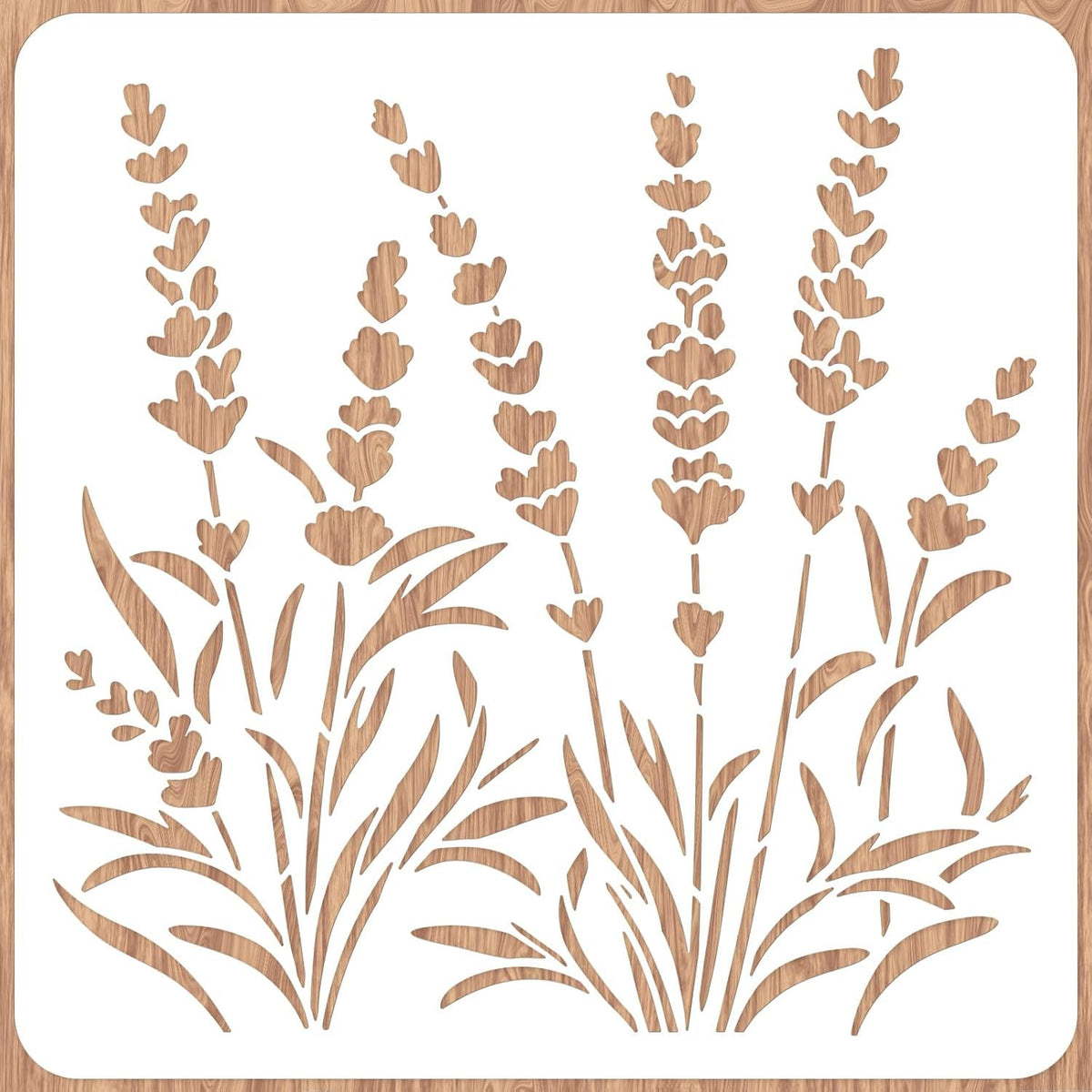floral lavender painting stencil for wall