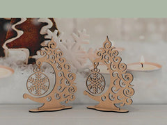 snowflake bell tabletop ornaments,
