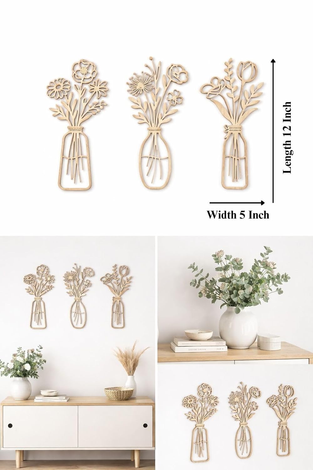 floral hanging planters wall decoration