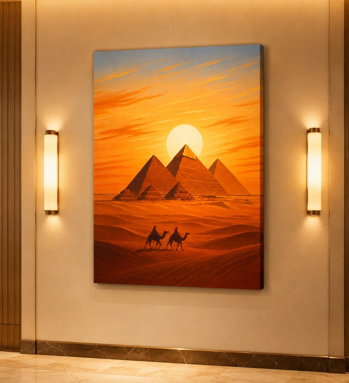 Egypt pyramids wall art for living room
