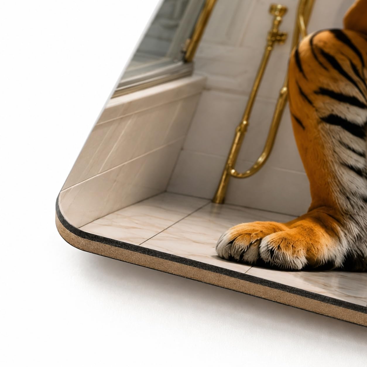quirky tiger wall painting for home