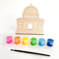 Cliths Set of 3 Paint Your Own Masjid DIY Wood Ramadan Eid Activity Muslim Craft Kit Eid Party Favor