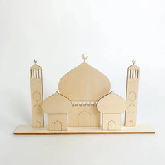 Cliths Wooden Paint Your Own Masjid DIY Kit Ramadan & Eid Activity Muslim Wooden Decor for Home & Table DIY Mosque Craft