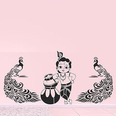 peacock bird stencil for wall decor