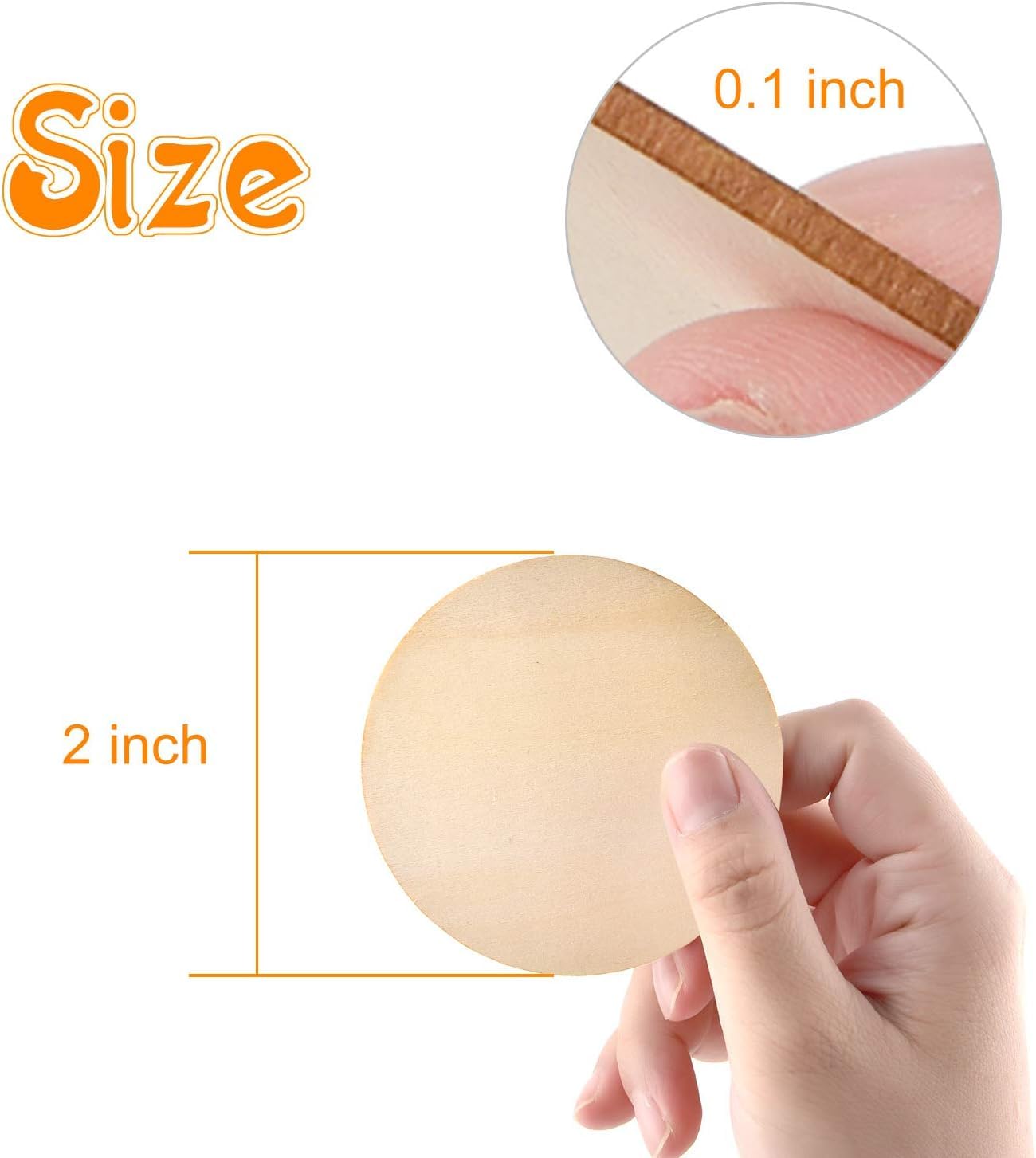 Nude-colored silicone pad held by a hand with measurements and close-up of thickness.