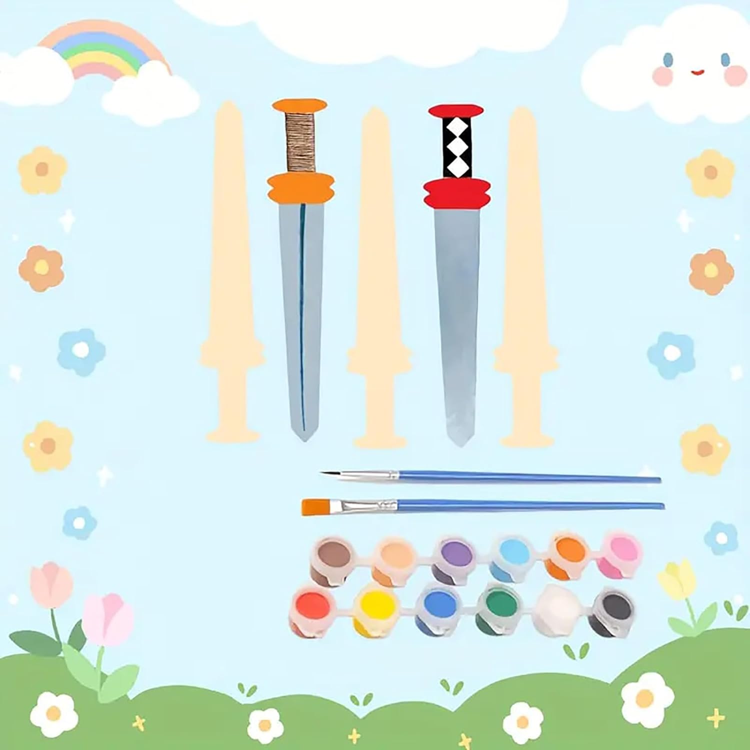 Wooden sword for kids crafts