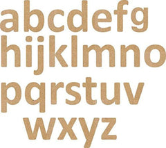 Alphabet letters from a to z in brown on a white background