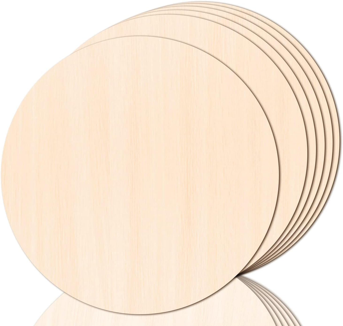 Cliths 6 Pack Wooden Circles MDF Craft Discs for Door Hangers, Seasonal Decor & DIY Painting