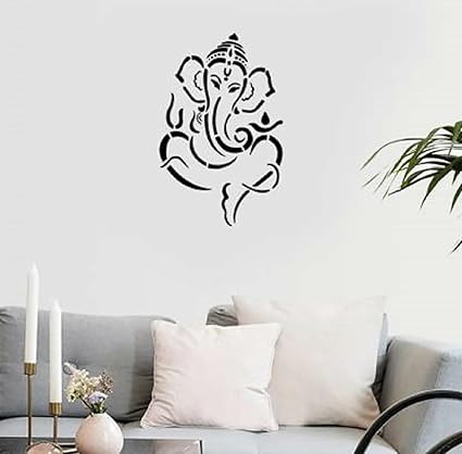 large ganesh ji stencil diy craft