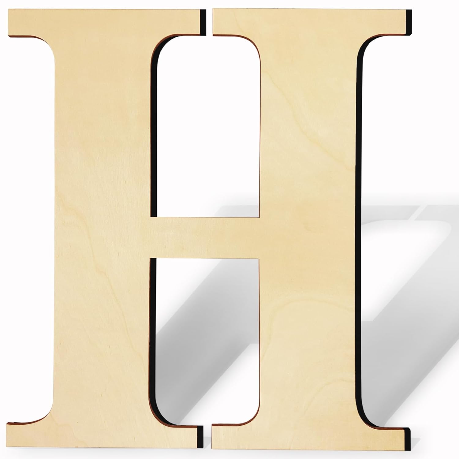 Gold letter 'H' on a white background