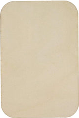 Beige bath mat on a white background