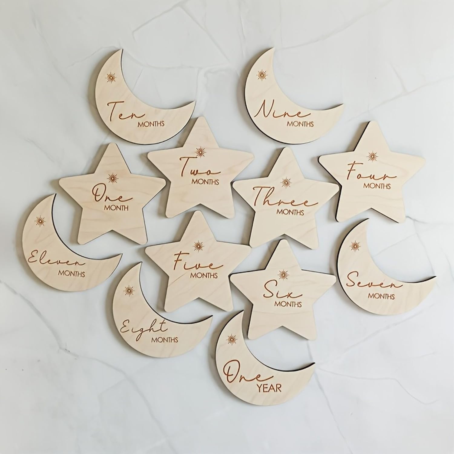 wooden milestone markers
