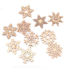 American Elm Wooden Cutouts 10 Pcs Unfinished Wood Slices for DIY Craft, Christmas Tree Ornaments, Party Decor Wooden Hanging Ornaments, MDF Craft, and Unfinished Wood Christmas Decor, 3.9 Inch