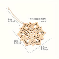 Decorative lace-like object with measurements on a white background