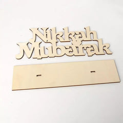 Cliths Nikah Mubarak Table Decor Islamic Wedding Decoration Ramadan Nikkah Celebration Ornament Gift for Newlyweds