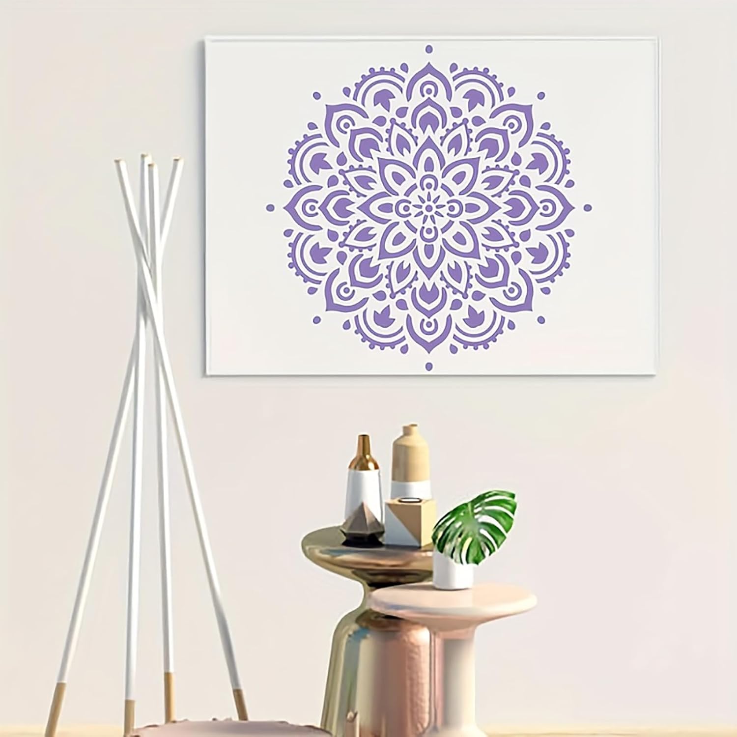texture paste stencil for floor art projects
