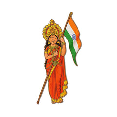 American Elm Bharat Mata MDF Cutout Pre Marked Wooden Craft for Independence Day Decor, DIY Painting & Patriotic Wall Art