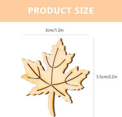 Cliths 20 Pcs Maple Leaf Wood Cutouts Hollow Out DIY Craft Shapes for Fall Decor, MDF Wood Slices Unfinished Ornaments