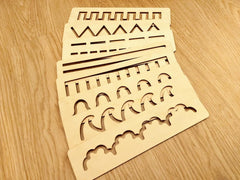 American Elm Wooden Montessori Stencil Set for Toddler, Educational Toy for Kids, Wooden Stencils setfor Kids, MDF Kids Craft