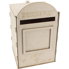 Cliths Wooden Wedding Mailbox Post Box with Lock Retro Card Holder for Reception, Parties & Anniversaries