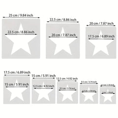 star stencil set 8 pieces