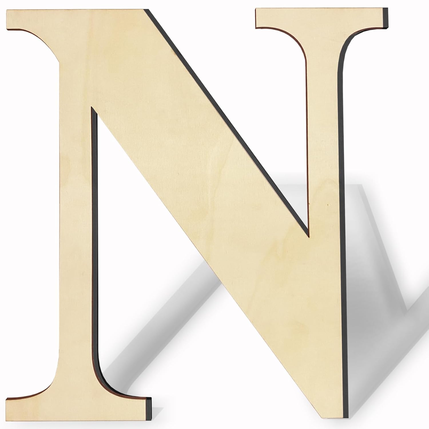 Gold letter 'N' on a white background