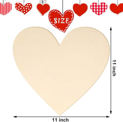 Heart-shaped object with dimensions labeled and decorative hearts at the top.