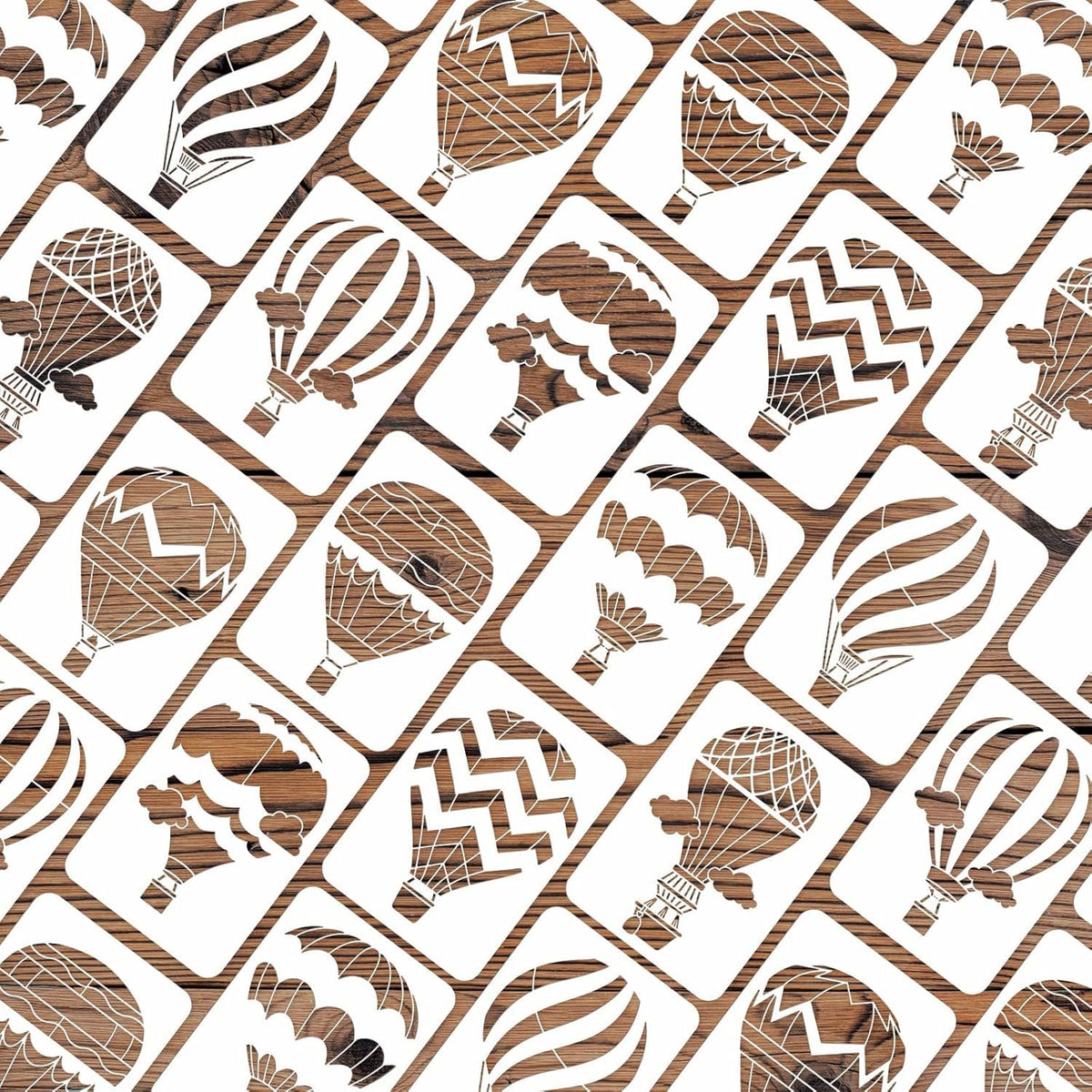 hot air balloon wall stencils reusable