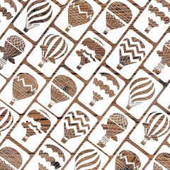 hot air balloon wall stencils reusable