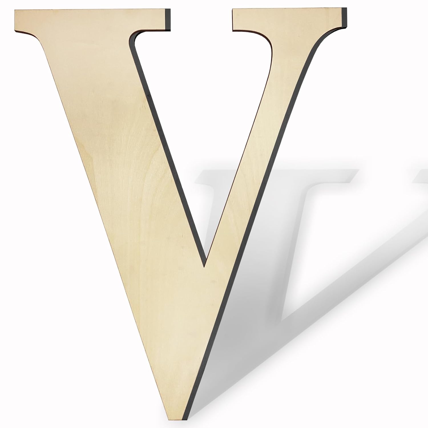 Gold letter 'V' on a white background