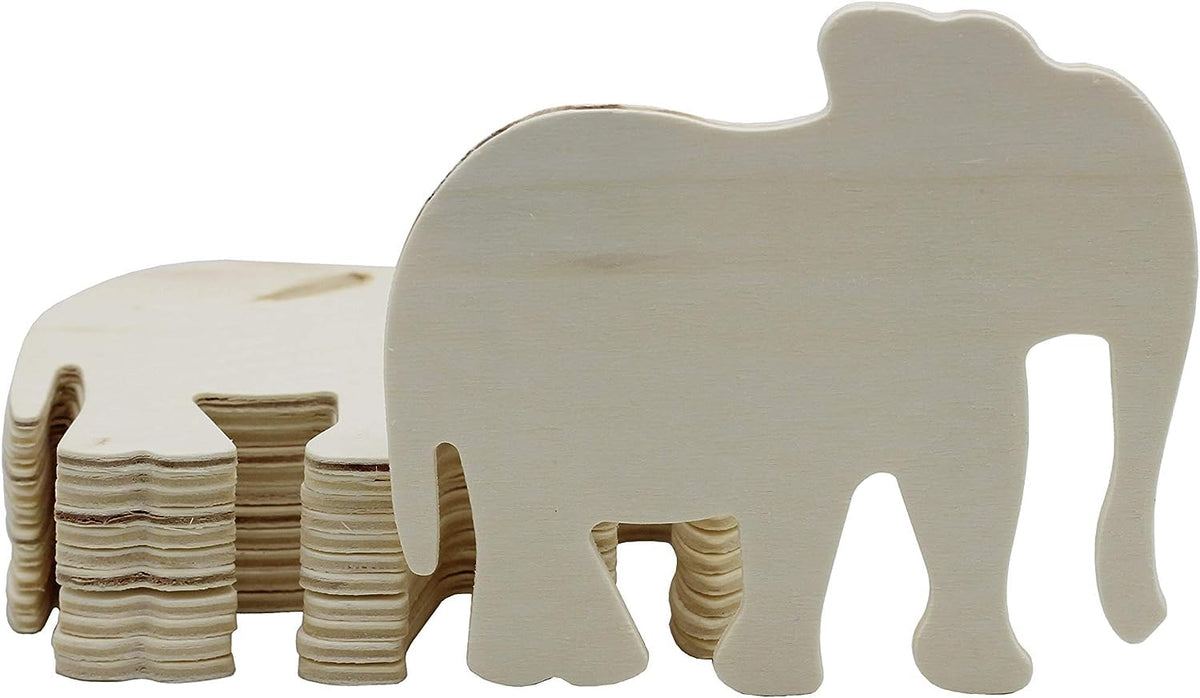 Two beige elephant-shaped objects on a white background